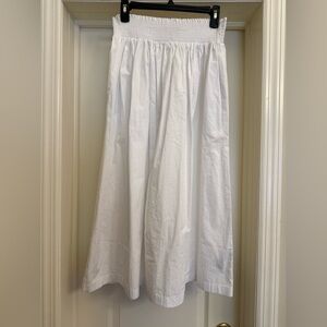 NWT Calvin Klein White Maxi Skirt with Gathered Waist